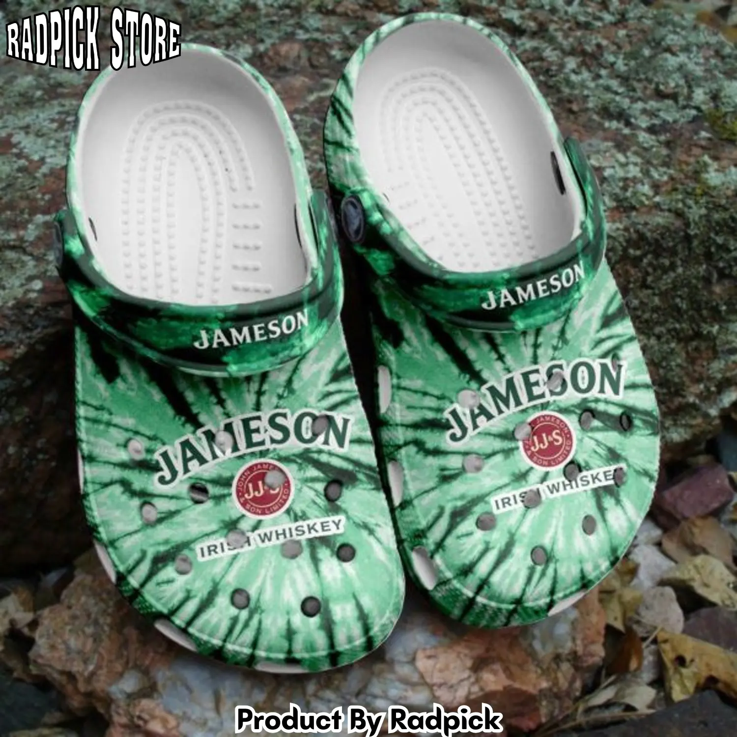 Radpick st patricks day jameson irish whiskey tie dye crocband crocss shoes rp6521271